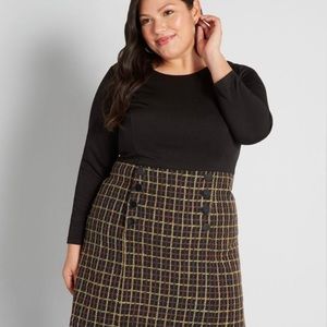 NEW Hutch Anthropologie Preppy Academia Plaid Dress Plus Size 3X NWT Tags